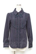 axes femme / タイ付きストライプブラウス   Y-25-11-22-049-AX-BL-SZ-ZY