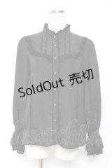 axes femme kawaii / タッセルリボンタイブラウス M 黒 Y-25-11-22-050-AX-BL-SZ-ZY