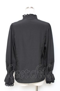 画像2: axes femme kawaii / タッセルリボンタイブラウス M 黒 Y-25-11-22-050-AX-BL-SZ-ZY