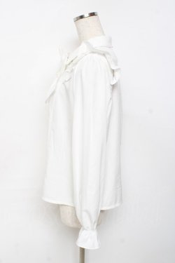 画像2: axes femme POETIQUE / ビッグリボン付き丸襟ブラウス M 白 Y-25-11-22-052-AX-BL-SZ-ZY