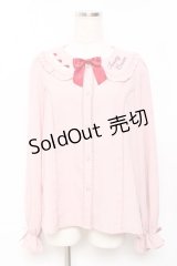 axes femme kawaii / お菓子刺繍ブラウス  ピンク Y-25-11-22-053-AX-BL-SZ-ZY