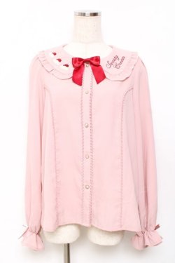 画像1: axes femme kawaii / お菓子刺繍ブラウス  ピンク Y-25-11-22-053-AX-BL-SZ-ZY