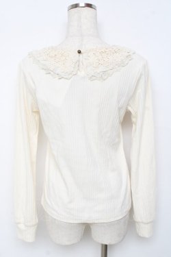 画像2: axes femme / お花レース襟リブプルオーバー M 生成り Y-25-11-22-056-AX-TO-SZ-ZY