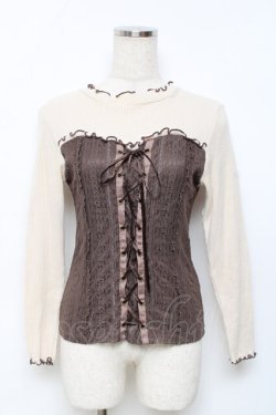 画像1: axes femme / ビスチェ風切替プルオーバー   Y-25-11-22-057-AX-TO-SZ-ZY