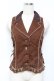画像1: axes femme / マリン刺繍ベスト M 茶 Y-25-11-22-058-AX-TO-SZ-ZY (1)