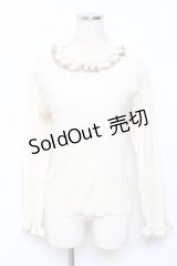 axes femme / ネックビジューラメニット M 生成り Y-25-11-22-059-AX-TO-SZ-ZY