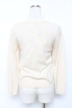 画像2: axes femme / パール襟ニットカーディガン M 生成り Y-25-11-22-060-AX-TO-SZ-ZY