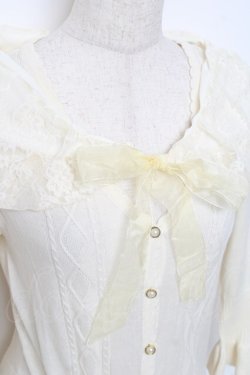 画像3: axes femme / レース襟フェミニンカーデ M 生成り Y-25-11-22-061-AX-TO-SZ-ZY