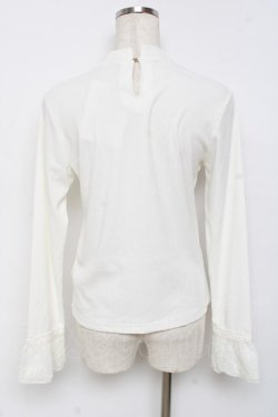 画像2: axes femme / バラネックレス風リブプルオーバー M 白 Y-25-11-22-062-AX-TO-SZ-ZY