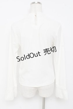 画像2: axes femme / バラネックレス風リブプルオーバー M 白 Y-25-11-22-062-AX-TO-SZ-ZY