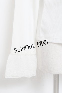 画像3: axes femme / バラネックレス風リブプルオーバー M 白 Y-25-11-22-062-AX-TO-SZ-ZY