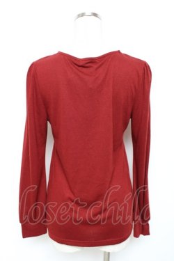 画像2: axes femme / BIGリボンレースアッププルオーバー  ワイン Y-25-11-22-071-AX-TO-SZ-ZY