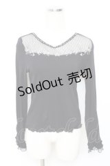 axes femme / 襟元刺繍シャツ  クロ Y-25-11-22-072-AX-TO-SZ-ZY