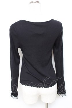 画像2: axes femme / 襟元刺繍シャツ  クロ Y-25-11-22-072-AX-TO-SZ-ZY