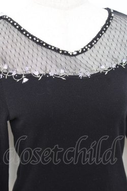 画像3: axes femme / 襟元刺繍シャツ  クロ Y-25-11-22-072-AX-TO-SZ-ZY