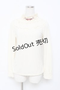 axes femme / ガーデンフリルスタンドプルオーバー  生成り Y-25-11-22-073-AX-TO-SZ-ZY