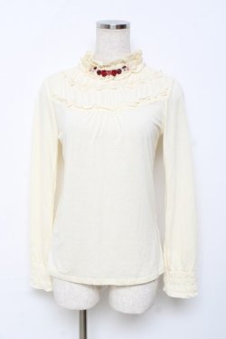 画像1: axes femme / ガーデンフリルスタンドプルオーバー  生成り Y-25-11-22-073-AX-TO-SZ-ZY