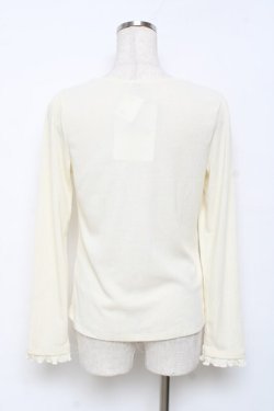 画像2: axes femme / 襟元レースカットソー  生成り Y-25-11-22-074-AX-TO-SZ-ZY