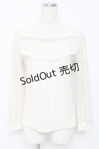 axes femme / レース切替プルオーバー  生成り Y-25-11-22-075-AX-TO-SZ-ZY