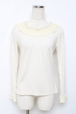 画像1: axes femme / パール配色インナープルオーバー M 生成り Y-25-11-22-077-AX-TO-SZ-ZY