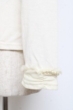 画像3: axes femme / パール配色インナープルオーバー M 生成り Y-25-11-22-077-AX-TO-SZ-ZY