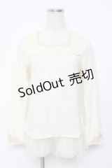 axes femme / モチーフレース付インナープルオーバー M 生成り Y-25-11-22-078-AX-TO-SZ-ZY