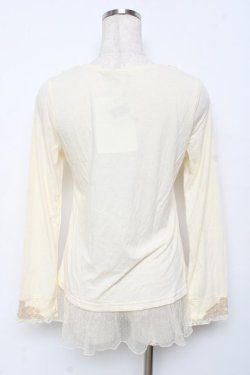 画像2: axes femme / モチーフレース付インナープルオーバー M 生成り Y-25-11-22-078-AX-TO-SZ-ZY