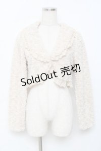 axes femme / パール付フェイクファーボレロ M 生成り Y-25-11-22-079-AX-TO-SZ-ZY