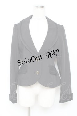 画像1: axes femme / バックレースアップジャケット M 黒 Y-25-11-22-080-AX-JA-SZ-ZY