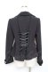 画像2: axes femme / バックレースアップジャケット M 黒 Y-25-11-22-080-AX-JA-SZ-ZY (2)