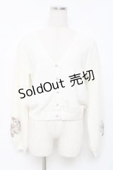 axes femme / コスモス刺繍ニットカーディガン F 生成り Y-25-11-22-082-AX-BL-SZ-ZY