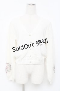 axes femme / コスモス刺繍ニットカーディガン F 生成り Y-25-11-22-082-AX-BL-SZ-ZY