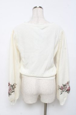 画像3: axes femme / コスモス刺繍ニットカーディガン F 生成り Y-25-11-22-082-AX-BL-SZ-ZY