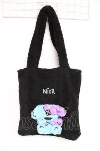 NieR Clothing / ぬいぐるみONEくんトートバッグ  黒 Y-25-11-22-015-PU-BG-SZ-ZT487