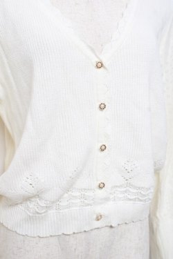 画像4: axes femme / コスモス刺繍ニットカーディガン F 生成り Y-25-11-22-082-AX-BL-SZ-ZY