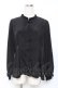 画像1: axes femme POETIQUE / チャイナボタン長袖シアーブラウス M 黒 Y-25-11-22-083-AX-BL-SZ-ZY (1)