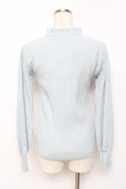 画像2: axes femme / 機能付きチャームリボンニット F サックス Y-25-11-22-084-AX-TO-SZ-ZY