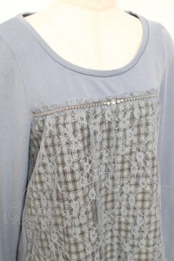 画像3: axes femme / レース重ねトップス M サックス Y-25-11-22-086-AX-TO-SZ-ZY