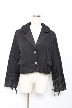 画像1: majoretty / バックリボンジャケット L 黒 Y-25-11-22-090-LO-JA-SZ-ZY