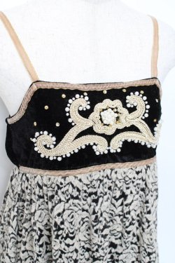 画像3: axes femme / ベロア×薔薇レースノースリワンピース M 黒 Y-25-11-22-091-AX-OP-SZ-ZY