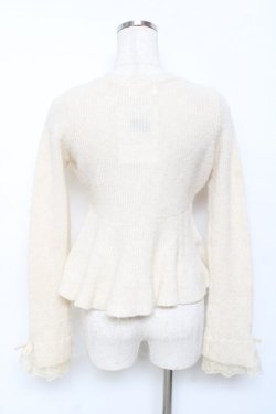 画像2: couture BY ROJITA / ペプラムラメニットカーディガン F アイボリー Y-25-11-22-093-LO-BL-SZ-ZY