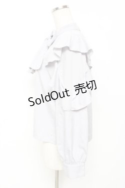 画像2: evelyn / ラインストーンリボンブラウス  グレー Y-25-11-22-094-LO-BL-SZ-ZY