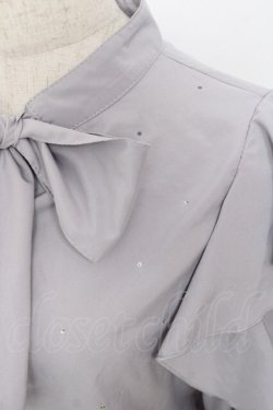 画像5: evelyn / ラインストーンリボンブラウス  グレー Y-25-11-22-094-LO-BL-SZ-ZY