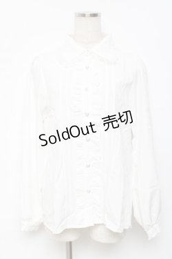 画像1: NOEMIE / 推しカラー長袖ブラウス M 白 Y-25-11-22-095-LO-BL-SZ-ZY