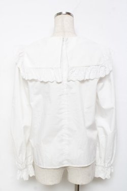 画像2: Ank Rouge / スクエア襟ブラウス  白 Y-25-11-22-097-CA-BL-SZ-ZY