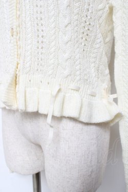 画像3: axes femme POETIQUE / ヨークレースニットカーデ M 生成り Y-25-11-22-098-AX-TO-SZ-ZY