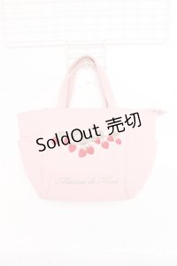 Maison de FLEUR / いちご刺繍サイドポケットトートバッグ  ピンク Y-25-11-22-017-LO-BG-SZ-ZY