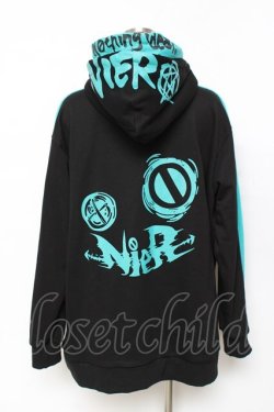 画像2: NieR Clothing / Wフードパーカー F 黒 Y-25-11-22-101-PU-TO-SZ-ZY