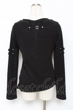 画像2: Ozz Croce / ゴートスカルptチェーン通しテレコトップス  黒 Y-25-11-22-103-OO-TO-SZ-ZY