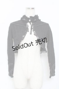 GRAMM / レース切替スタンドカラーショートボレロ  黒 Y-25-11-22-104-HN-TO-SZ-ZY